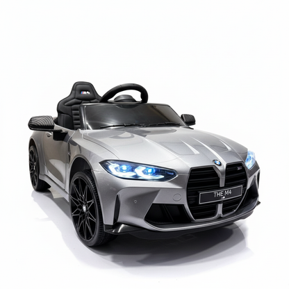 BMW M4 12V | Coche eléctrico infantil - gris