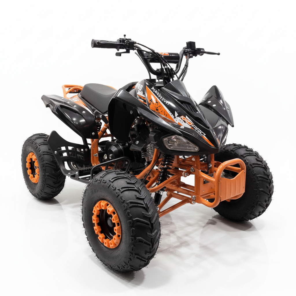 CarKiddo | Quad ATV infantil de gasolina Extreme 125cc - naranja