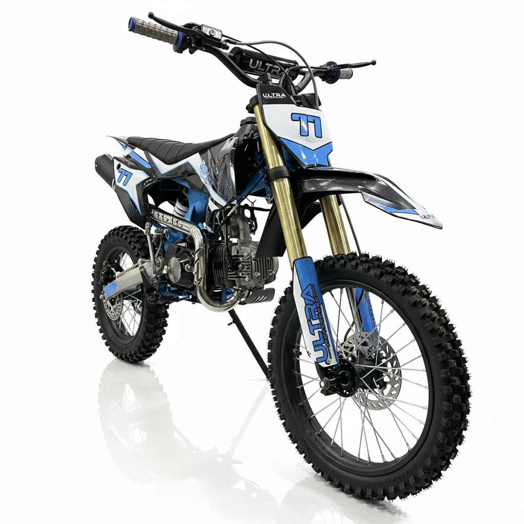 CarKiddo | Moto de cross 125cc PromaX 4 tiempos - azul