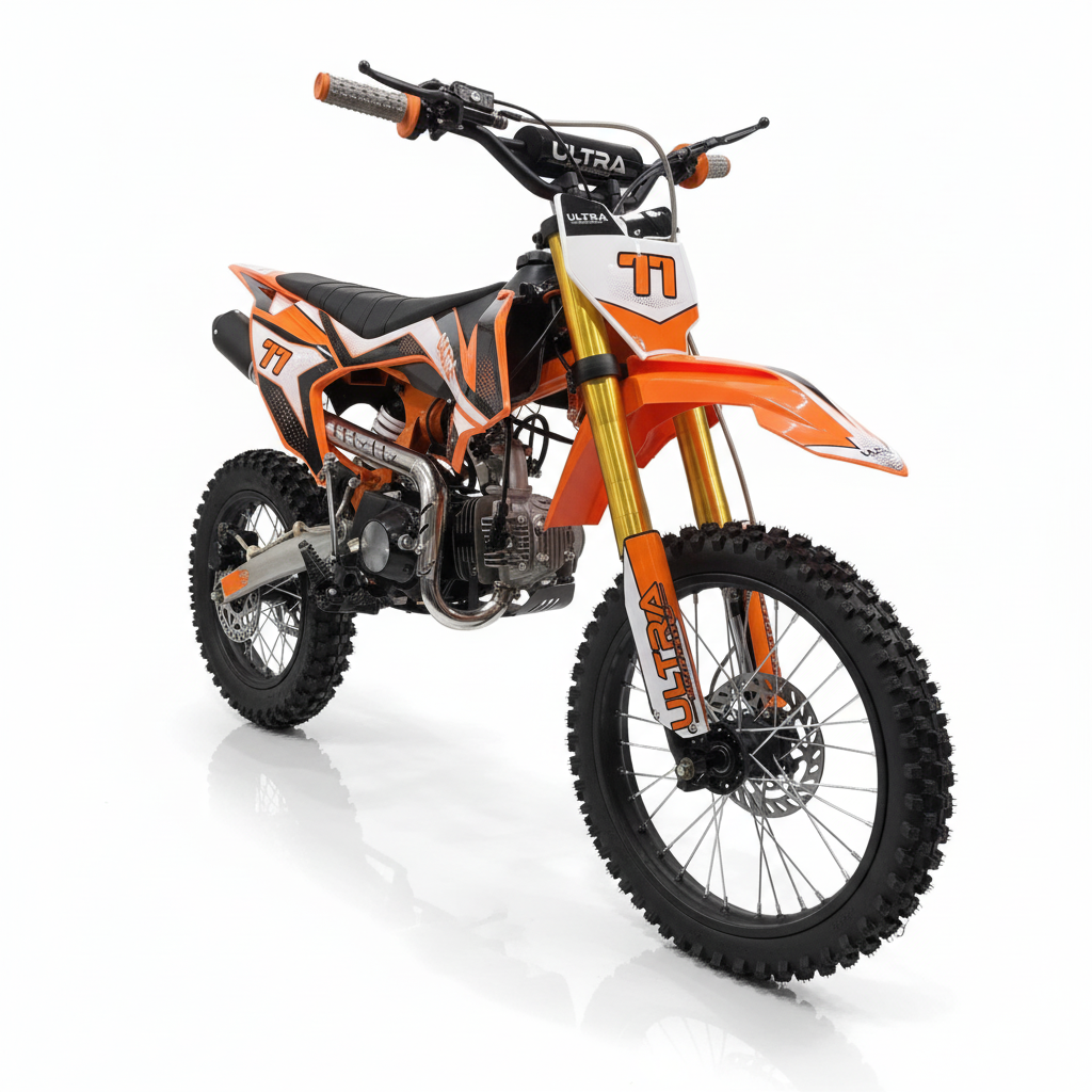 CarKiddo | Moto de cross 125cc PromaX 4 tiempos - naranja