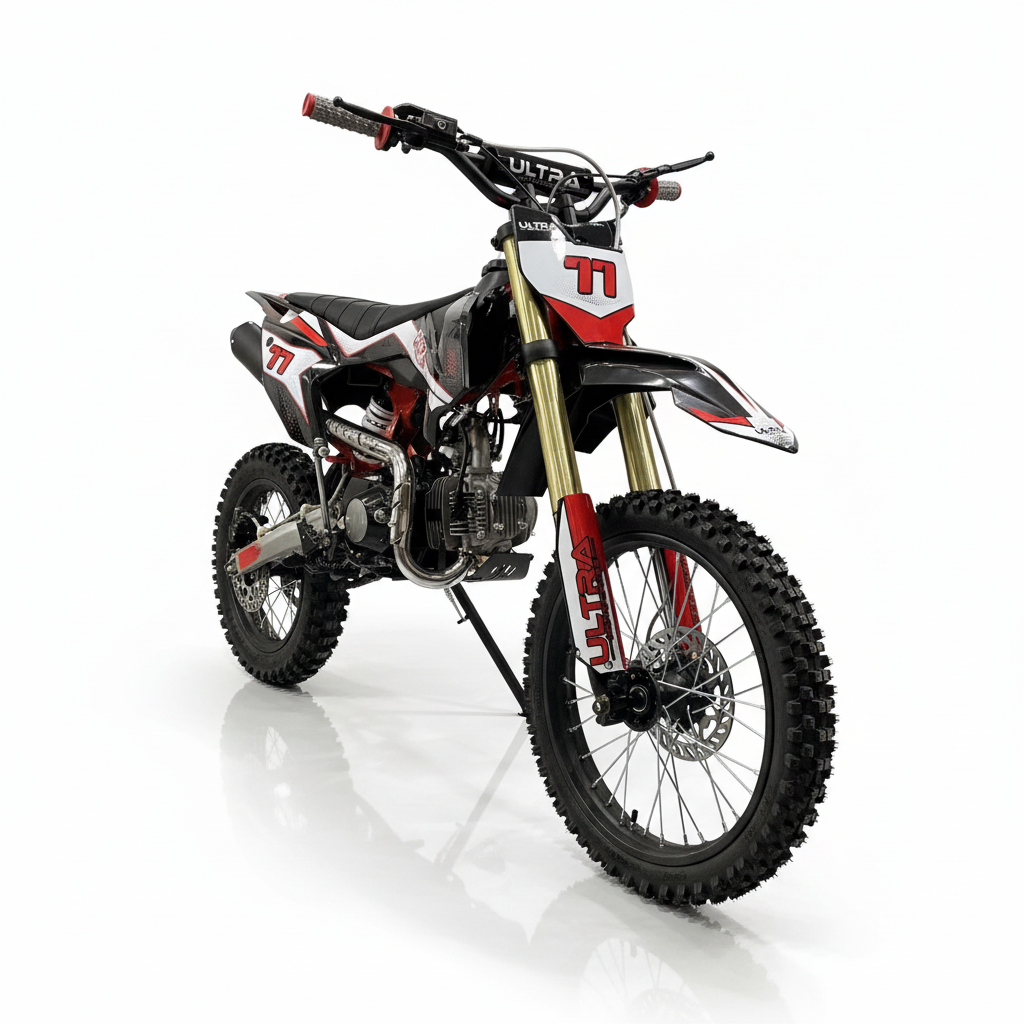 CarKiddo | Moto de cross 125cc PromaX 4 tiempos - roja | Máx. 90 km/h