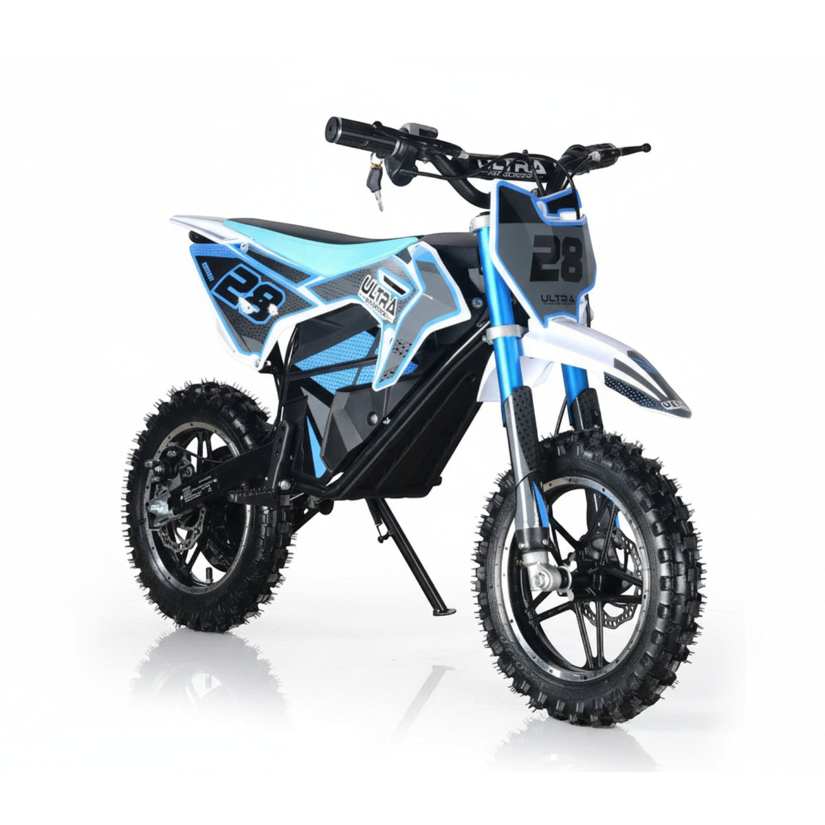 CarKiddo | Moto de cross eléctrica infantil 1000W azul | Máx. 30 km/h