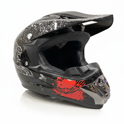 CarKiddo | Casco de motocross infantil - negro