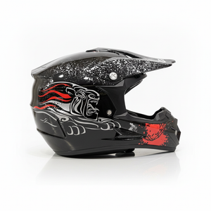 CarKiddo | Casco de motocross infantil - negro