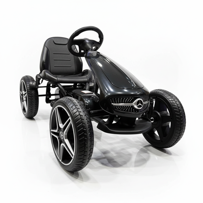 Mercedes | Kart de pedales con neumáticos de goma - negro