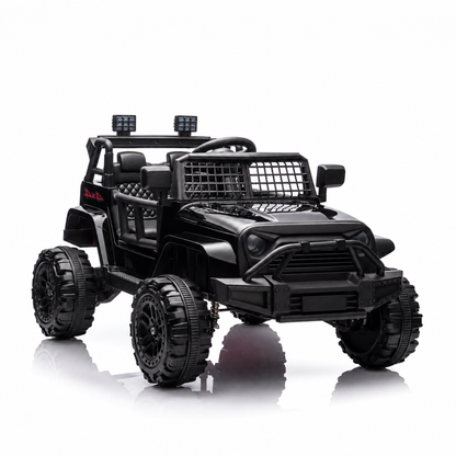 CarKiddo | Jeep eléctrico infantil Jungle - negro equipamiento completo