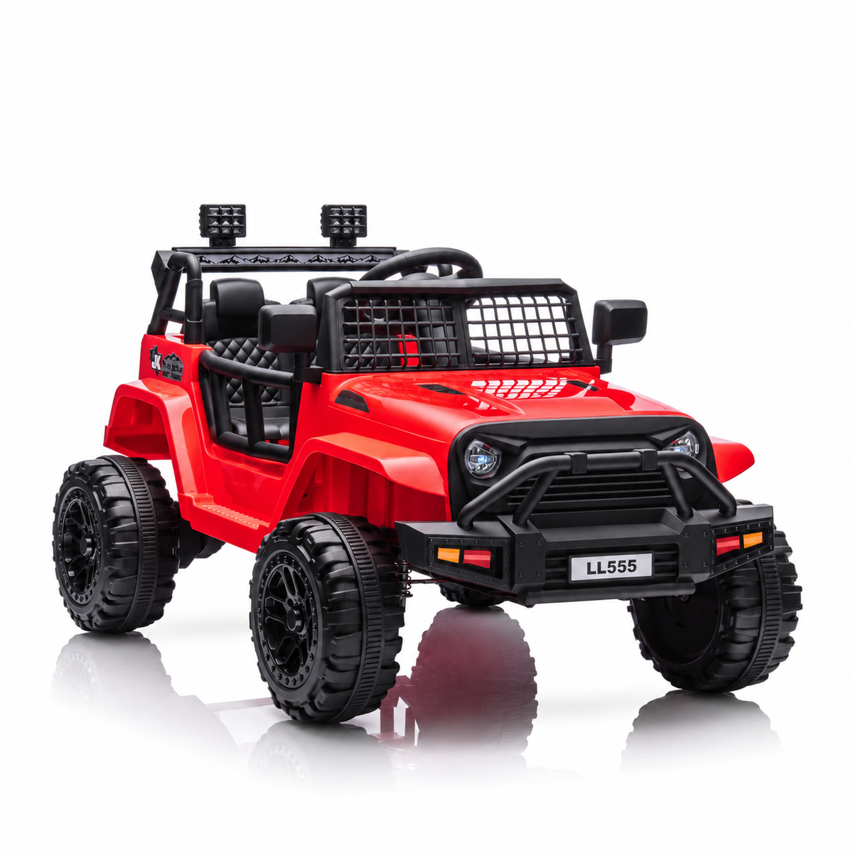 CarKiddo | Jeep eléctrico infantil Jungle - rojo equipamiento completo