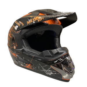 CarKiddo | Casco de motocross infantil - naranja