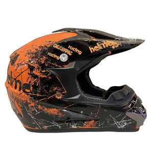 CarKiddo | Casco de motocross infantil - naranja