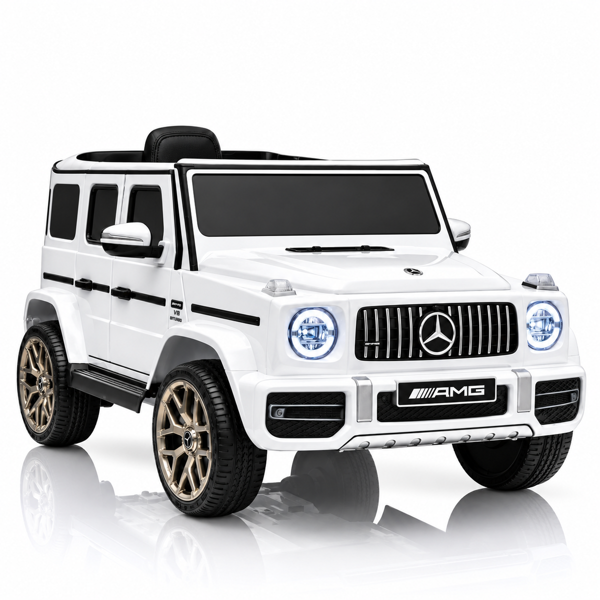 Mercedes-Benz G63 AMG | Coche eléctrico infantil - blanco con mando a distancia