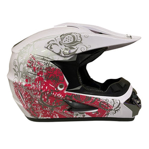 CarKiddo | Casco de motocross infantil - rosa