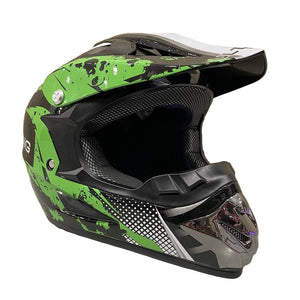 CarKiddo | Casco de motocross infantil - verde