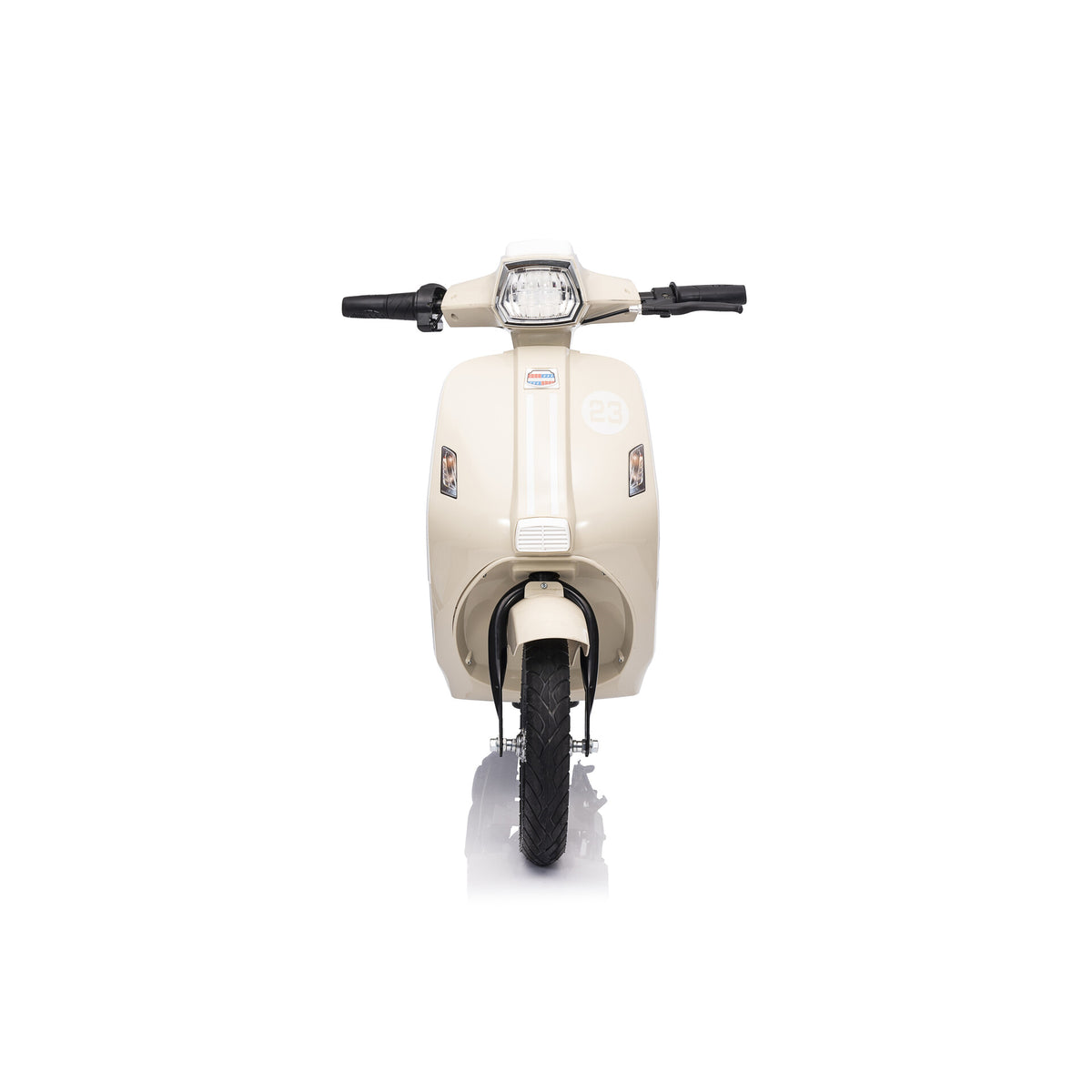 Scooter eléctrico infantil 24V 350W Beige - Vista frontal
