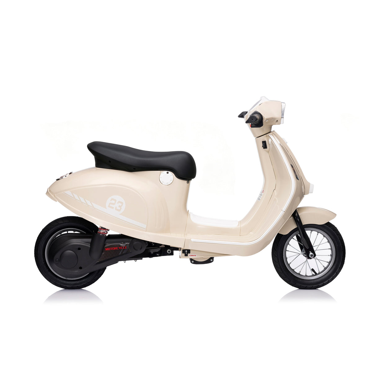 Scooter eléctrico infantil 24V 350W Beige - Vista lateral derecha