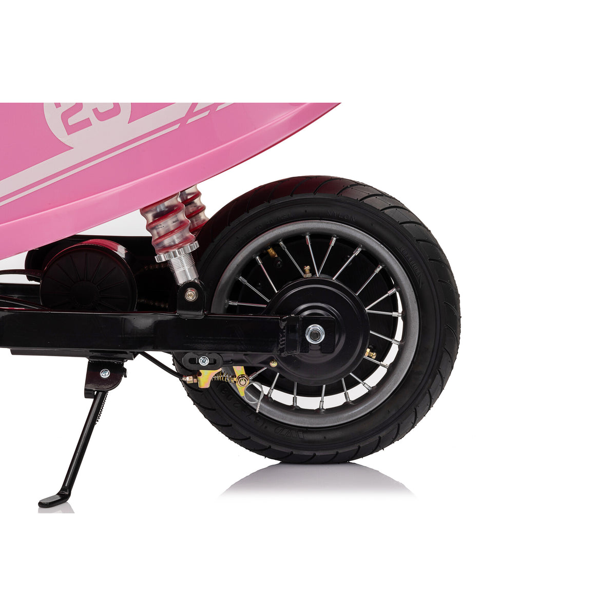 Scooter eléctrico infantil 24V 350W Rosa - Rueda trasera y suspensión