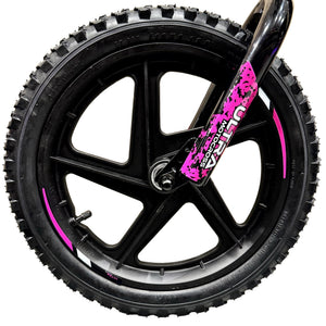 CarKiddo | Bicicleta eléctrica sin pedales de 16 pulgadas - rosa