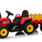 CarKiddo | Tractor eléctrico infantil con remolque - rojo