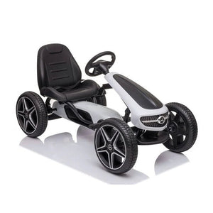 Mercedes | Kart de pedales con neumáticos de goma - blanco