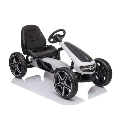 Mercedes | Kart de pedales con neumáticos de goma - blanco