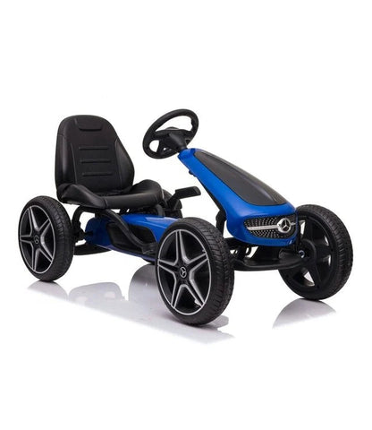 Mercedes | Kart de pedales con neumáticos de goma - azul