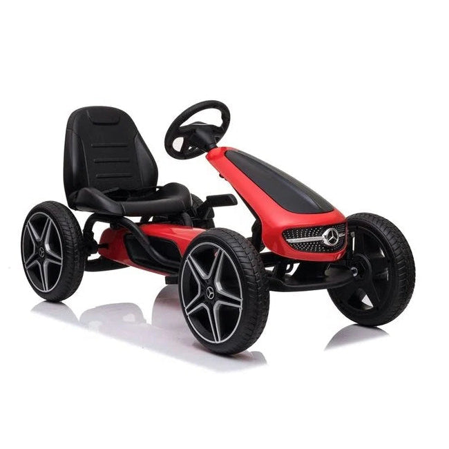 Mercedes | Kart de pedales con neumáticos de goma - rojo
