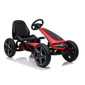 Mercedes | Kart de pedales con neumáticos de goma - rojo