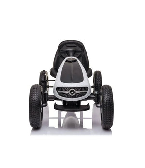 Mercedes | Kart de pedales con neumáticos de goma - blanco