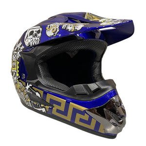 CarKiddo | Casco de motocross infantil - azul