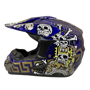 CarKiddo | Casco de motocross infantil - azul